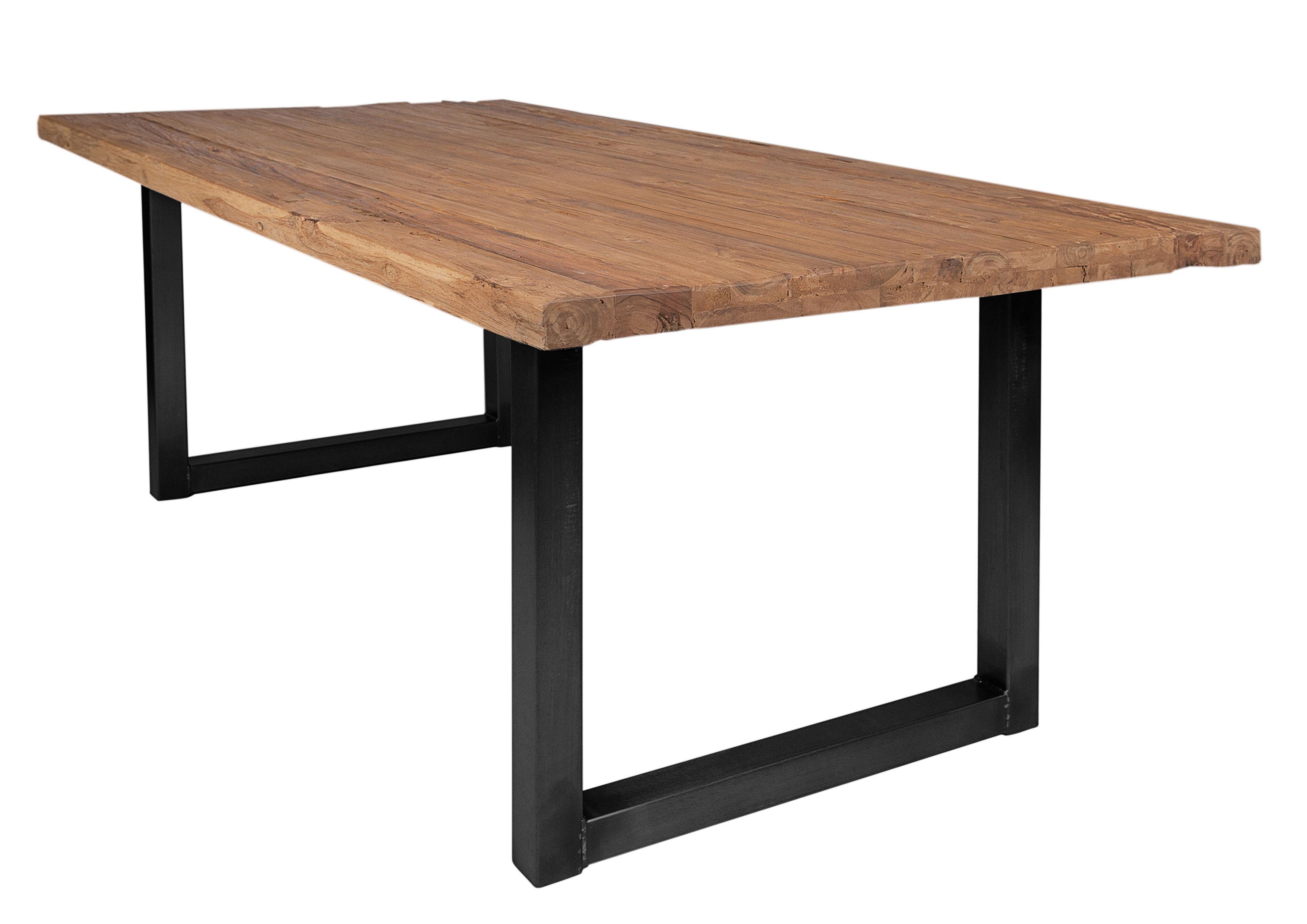 SIT Möbel TABLES & CO Tisch 180x100 cm, recyceltes Teak natur mit schwarzem Kufengestell