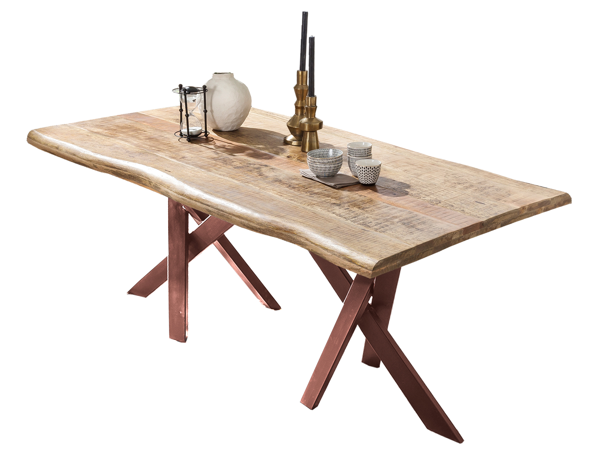 SIT Möbel TABLES & CO Tisch 180x90 cm Platte Mango massiv, Gestell antikbraun