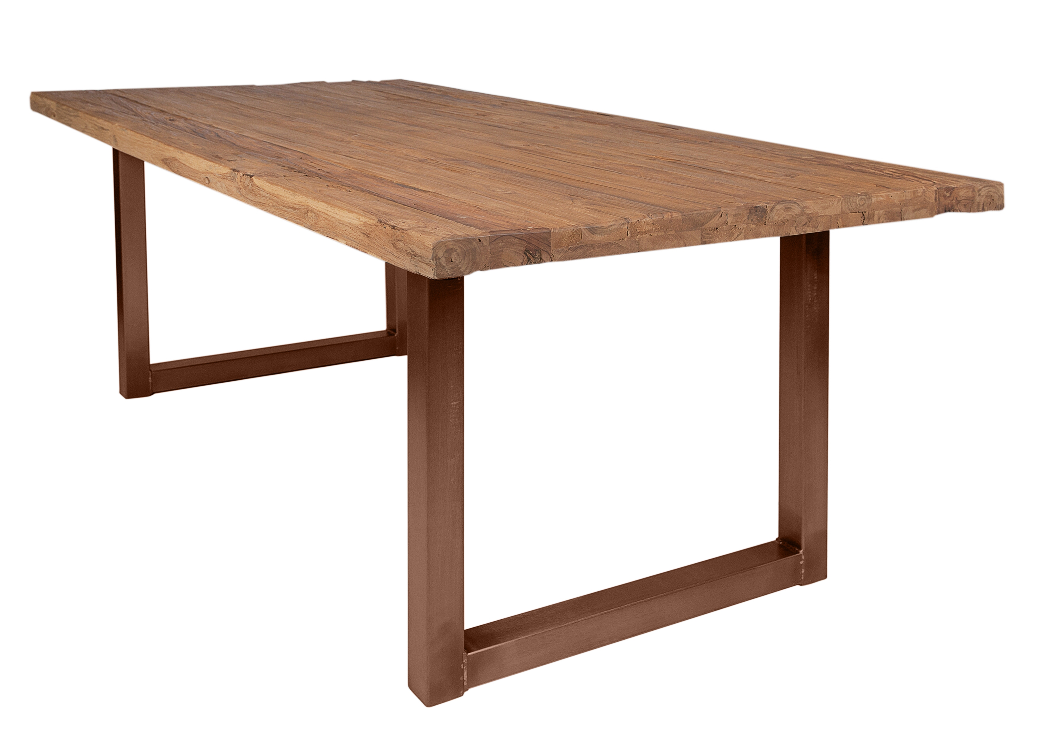 SIT Möbel TABLES & CO Tisch 180x100 cm, recyceltes Teak natur mit braunem Kufengestell