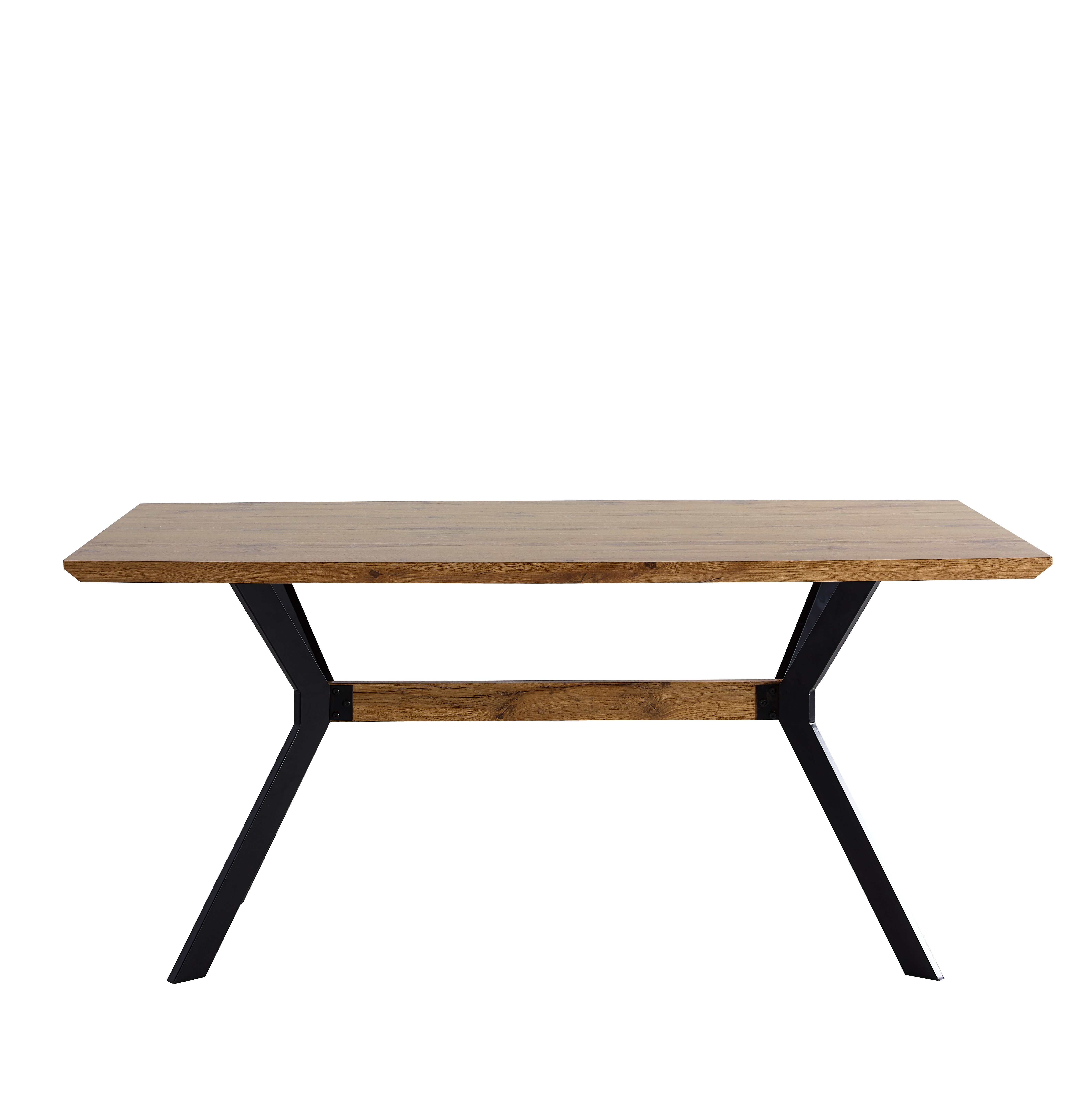 Möbilia Tisch 160x90 cm natur/schwarz Eiche Dekor
