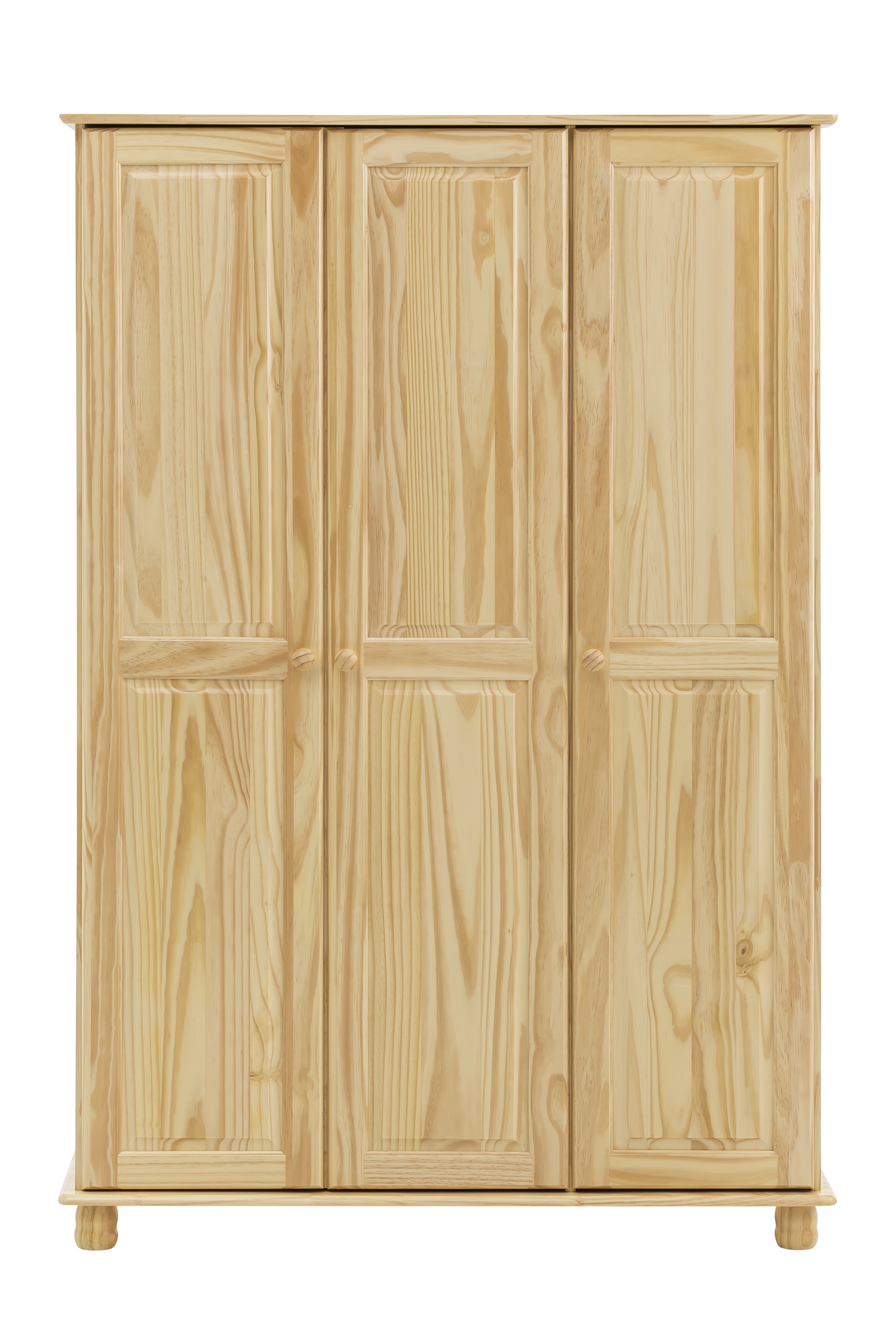 Möbilia Kleiderschrank Kiefer mit 3 Türen