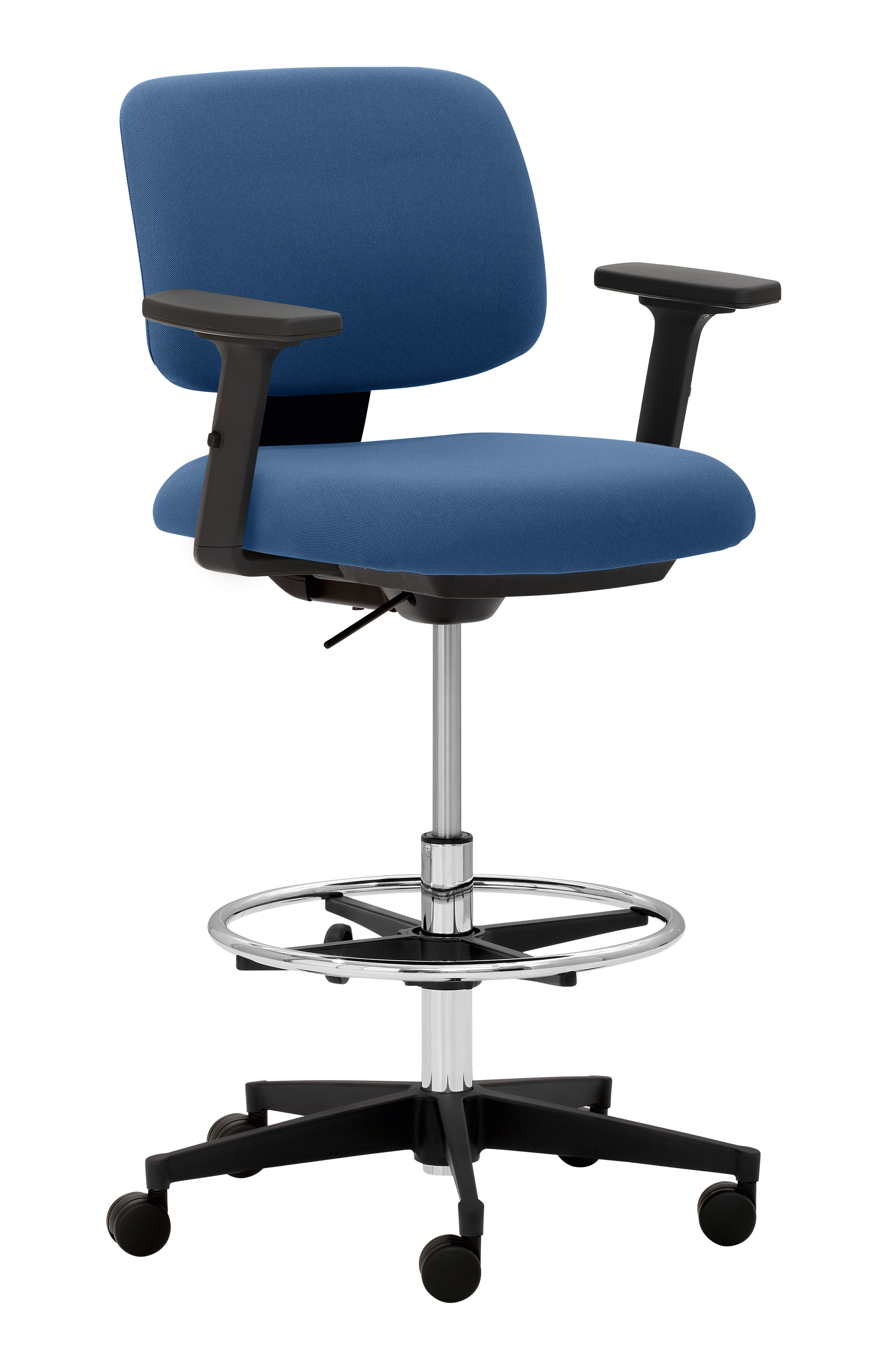 Mayer Sitzmöbel Tresen-Drehstuhl 2295 Blau mit verstellbaren Armlehnen