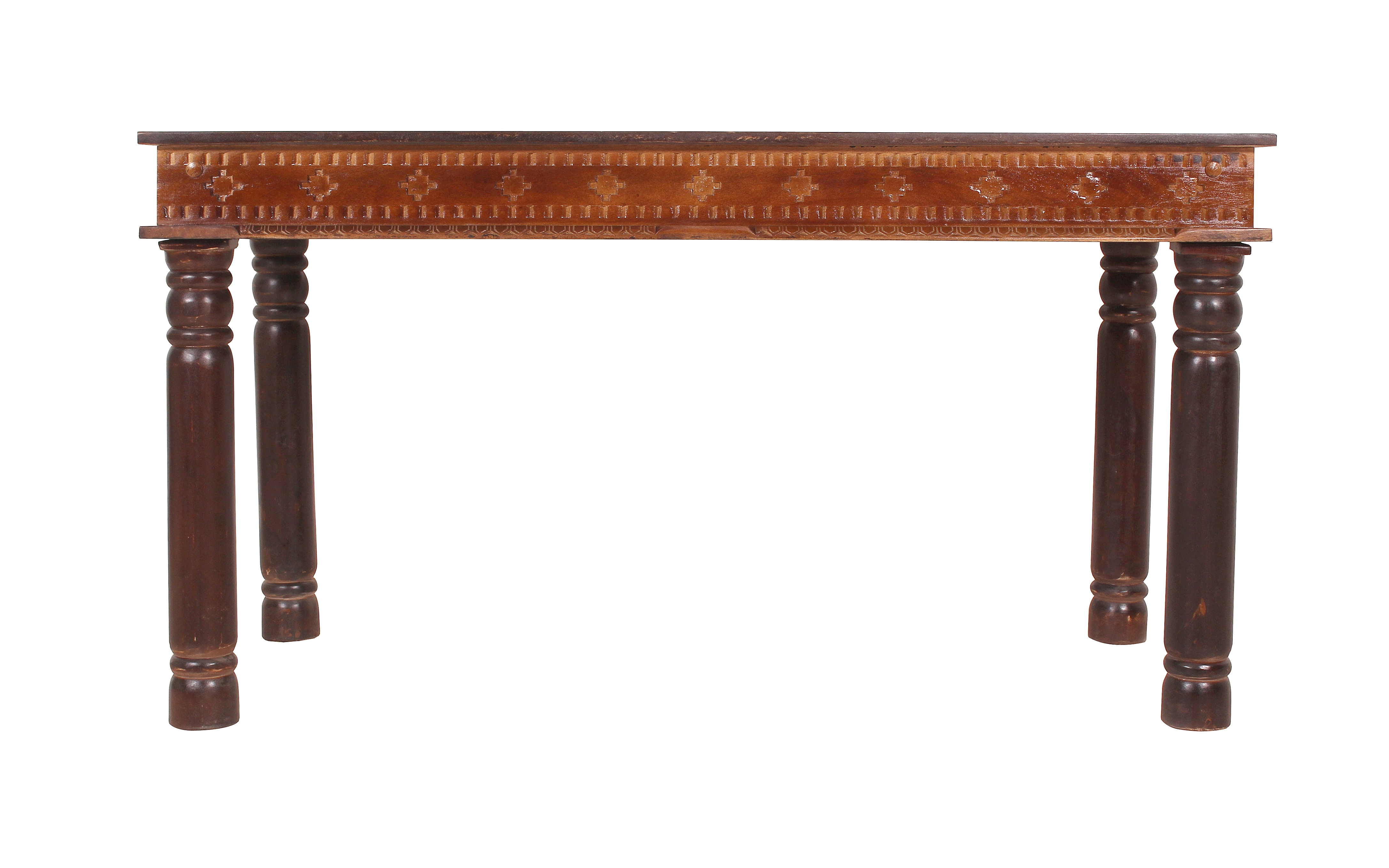 SIT Möbel ALMIRAH Tisch 140x70 cm mit aufwändigen Schnitzereien auf der Zarge