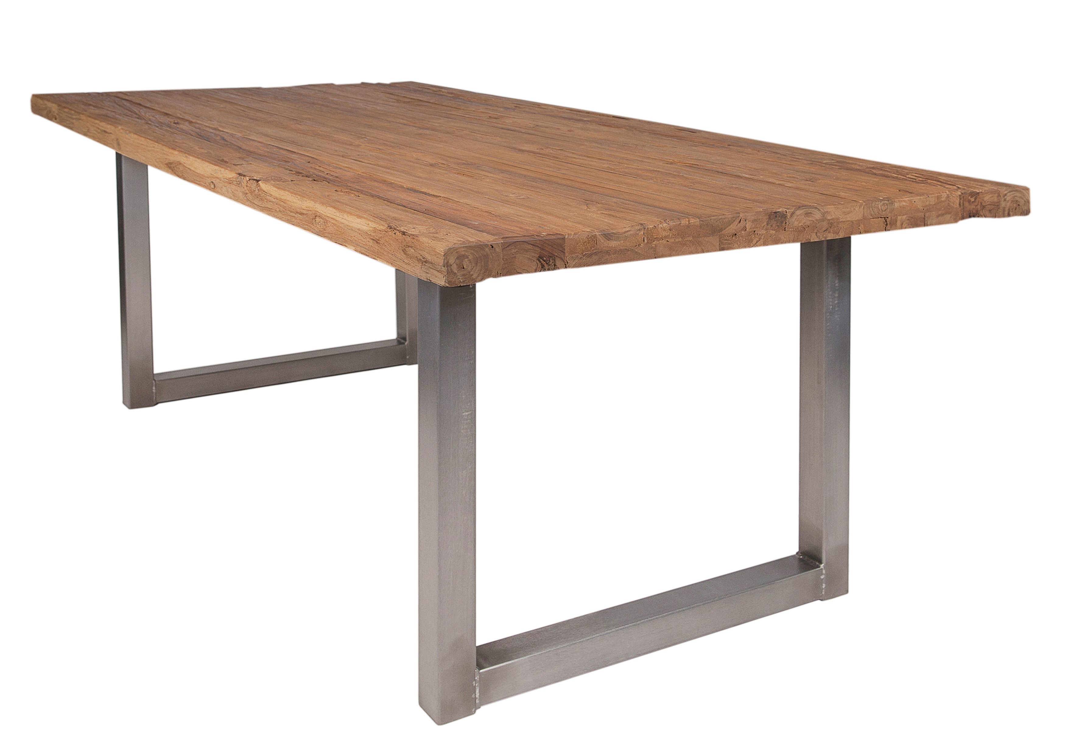 SIT Möbel TABLES & CO Tisch 180x100 cm, recyceltes Teak natur mit silbernem Kufengestell