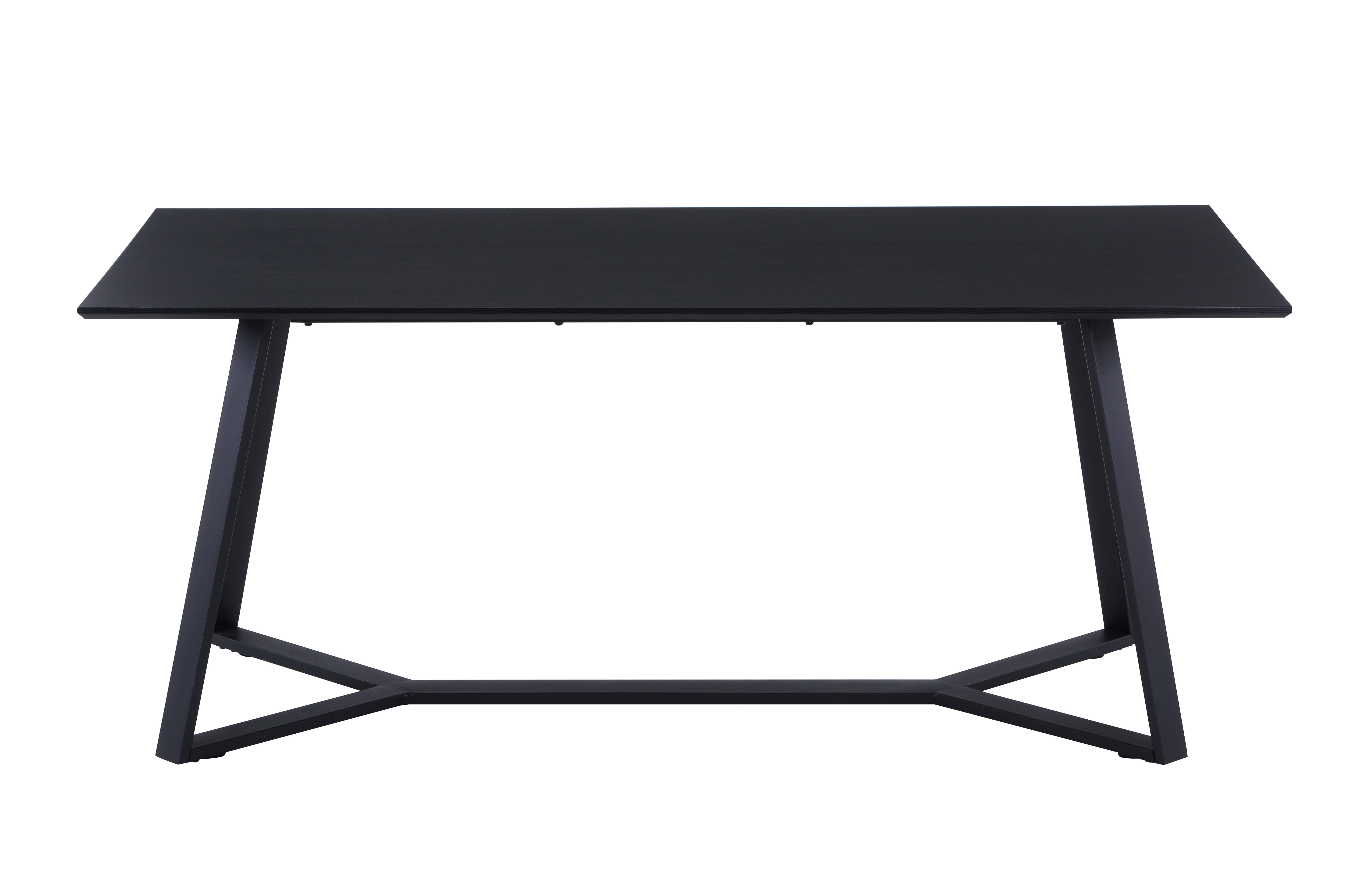 Möbilia Tisch 180x90 cm dunkelgrau/schwarz